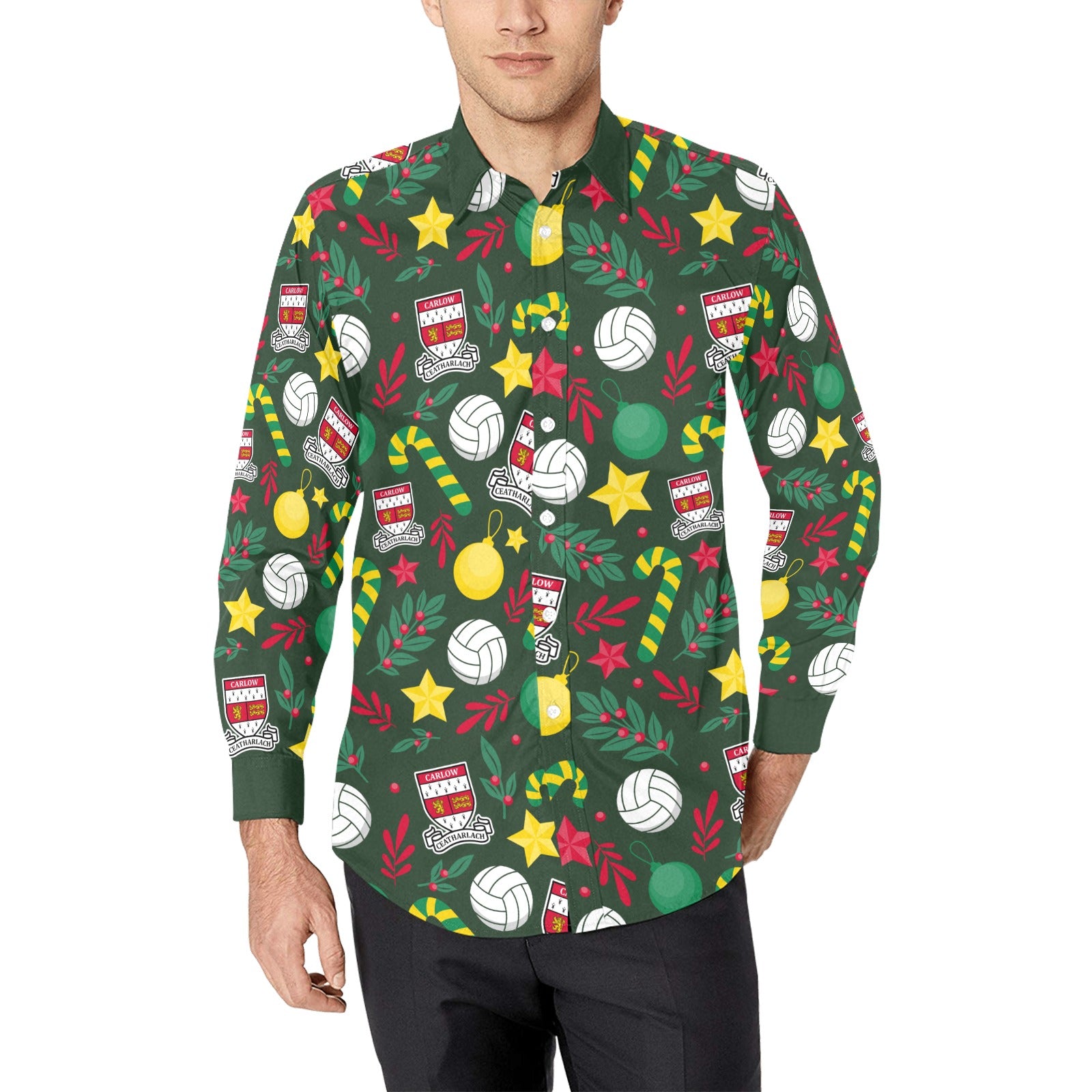 County Carlow Christmas Button Up Shirt