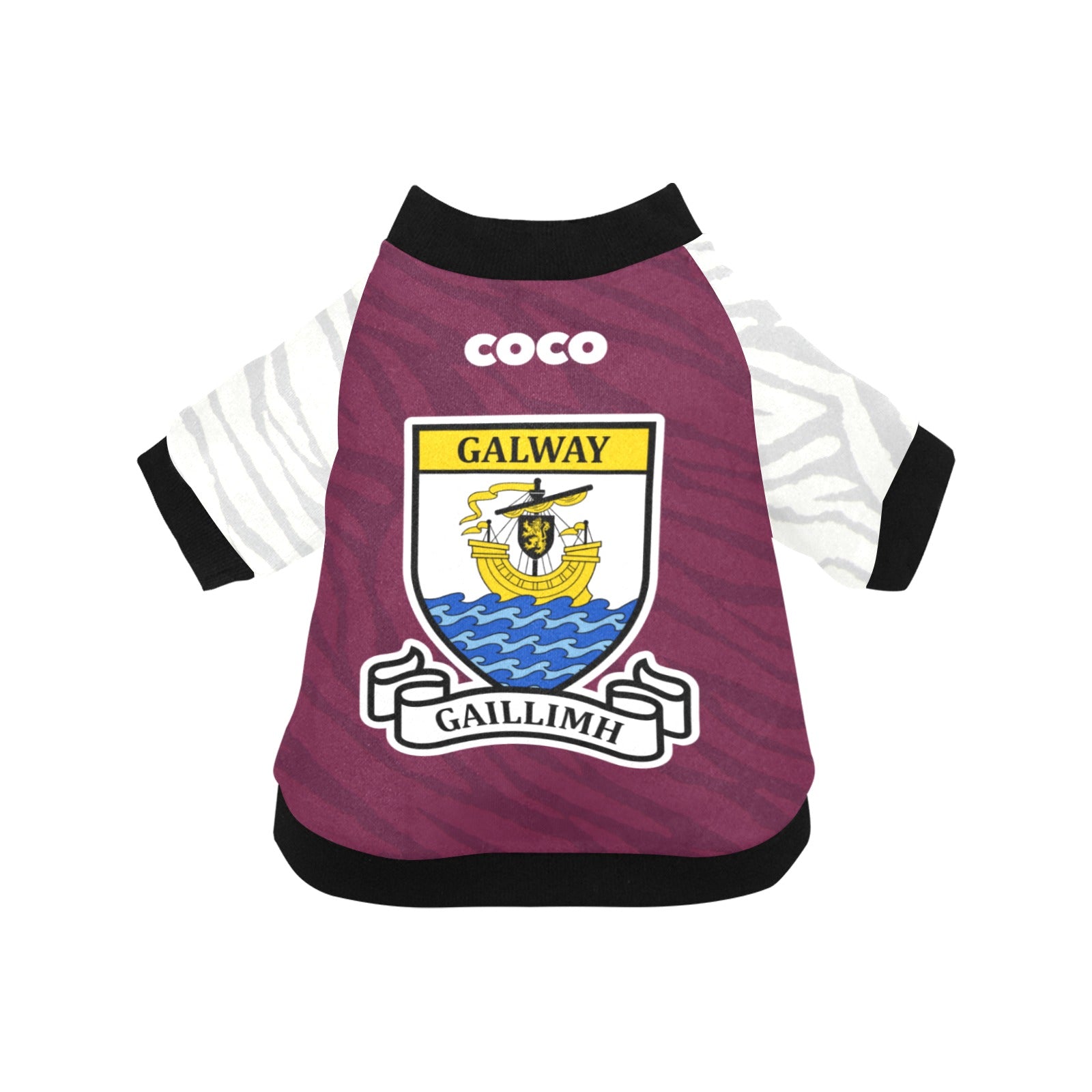 County Galway Jersey Inspired Pet Shirt