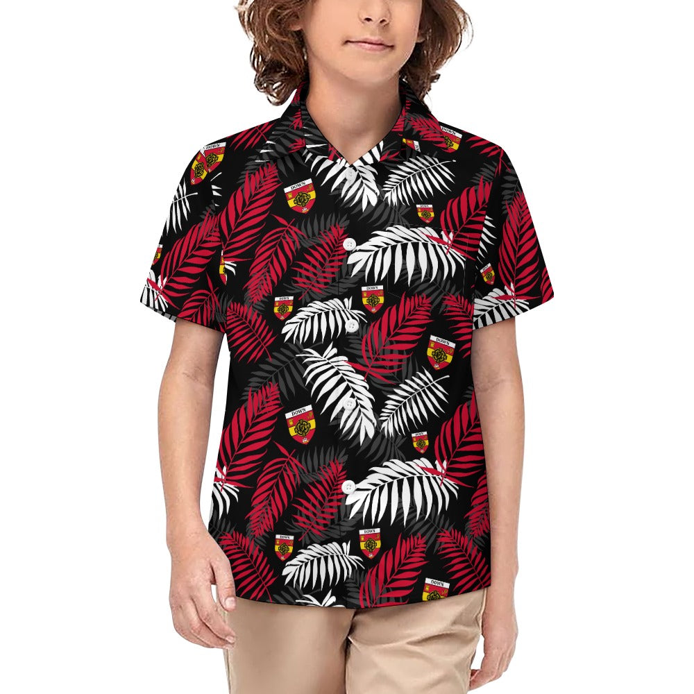 County Down Hawaiian Button Up Shirt - Kids