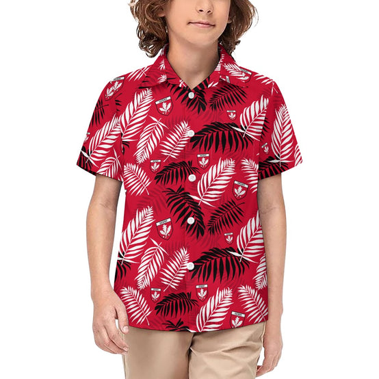 County Derry Hawaiian Button Up Shirt - Kids
