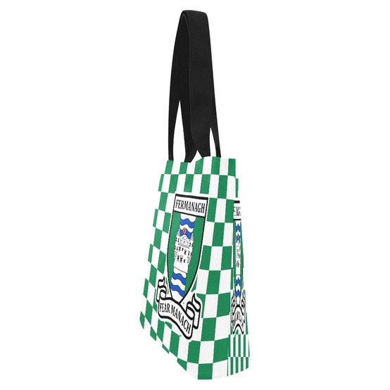 County Fermanagh Chequered Canvas Tote Bag Set