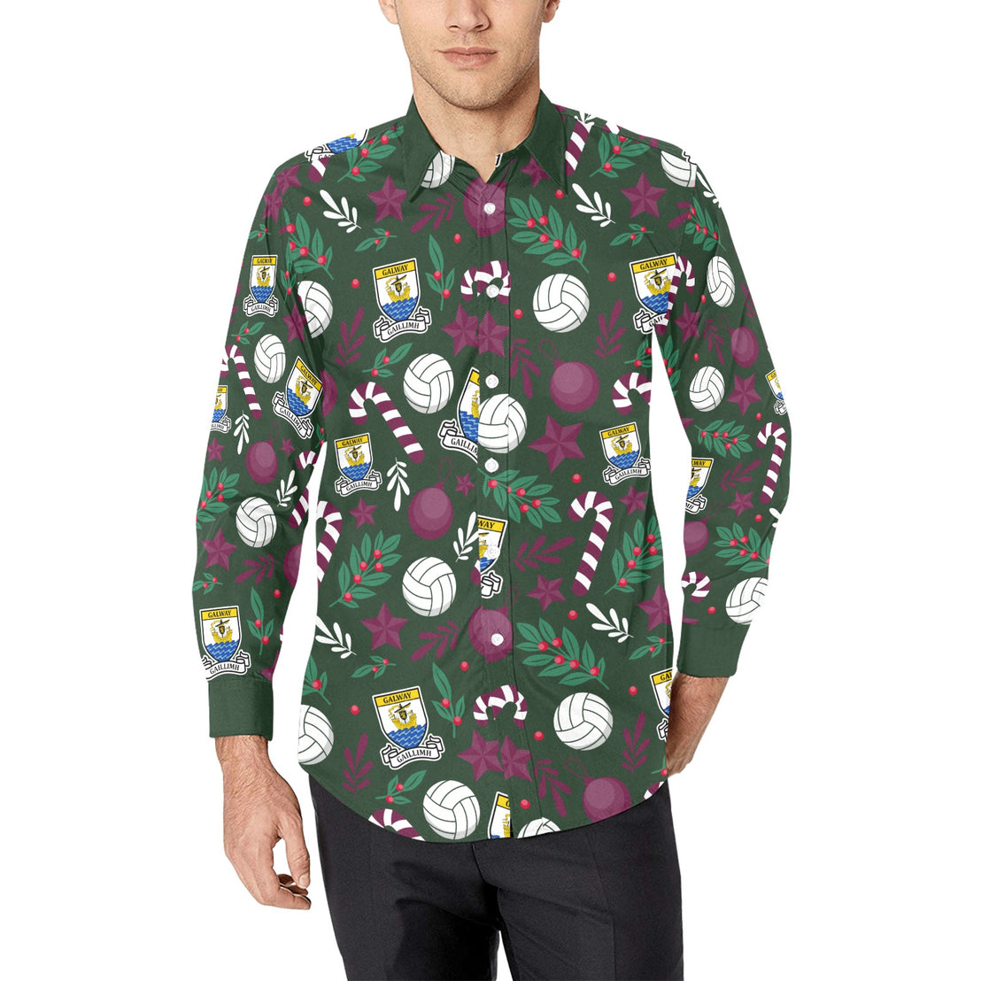 County Galway Christmas Button Up Shirt