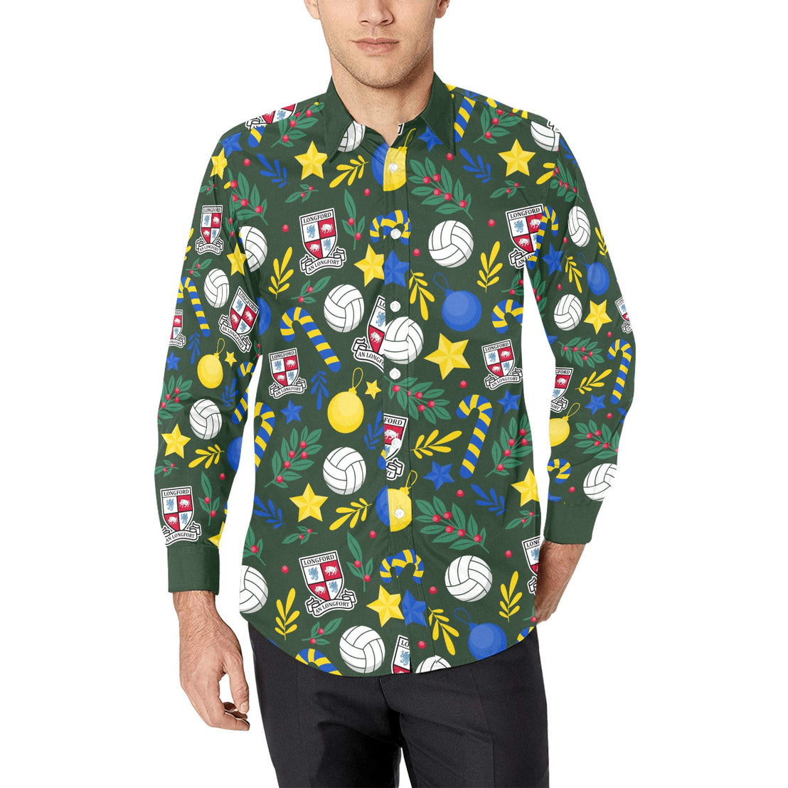 County Longford Christmas Button Up Shirt