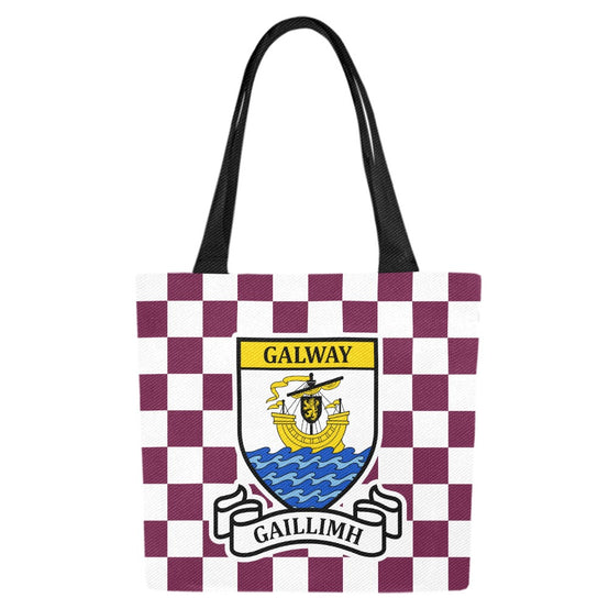 County Galway Chequered Canvas Tote Bag Set
