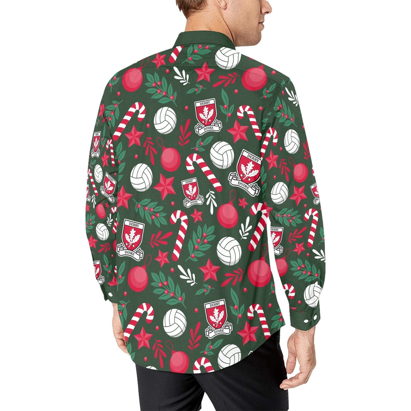 County Derry Christmas Button Up Shirt
