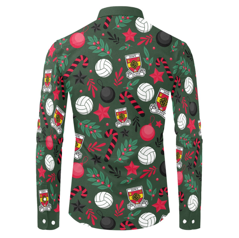 County Down Christmas Button Up Shirt