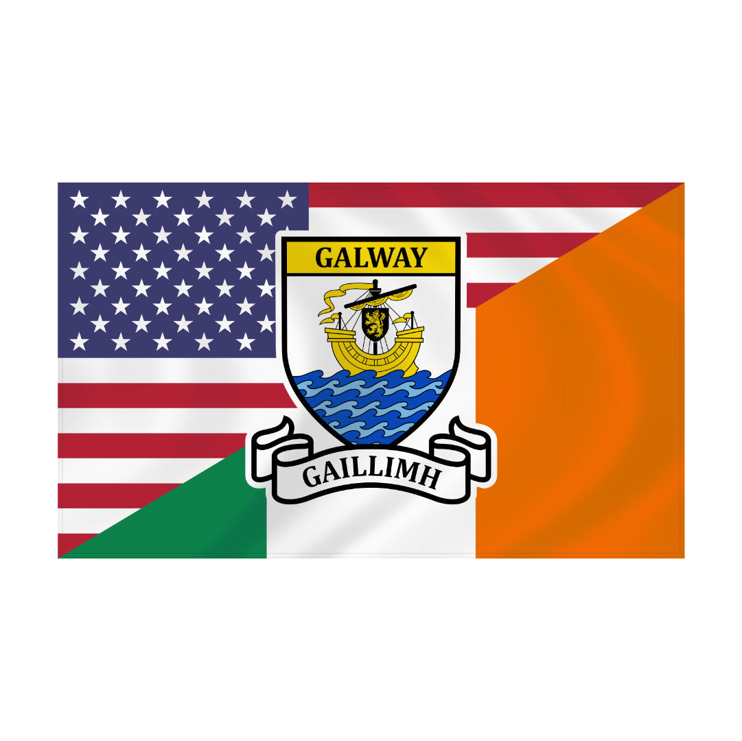 County Galway Irish American Flag