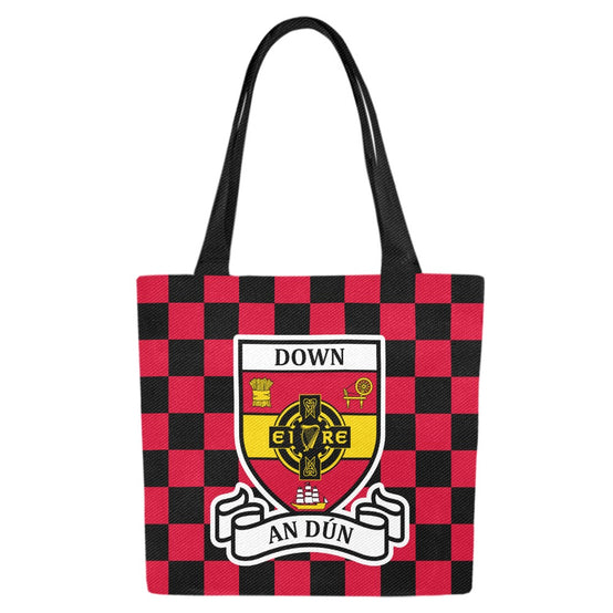 County Down Chequered Canvas Tote Bag Set