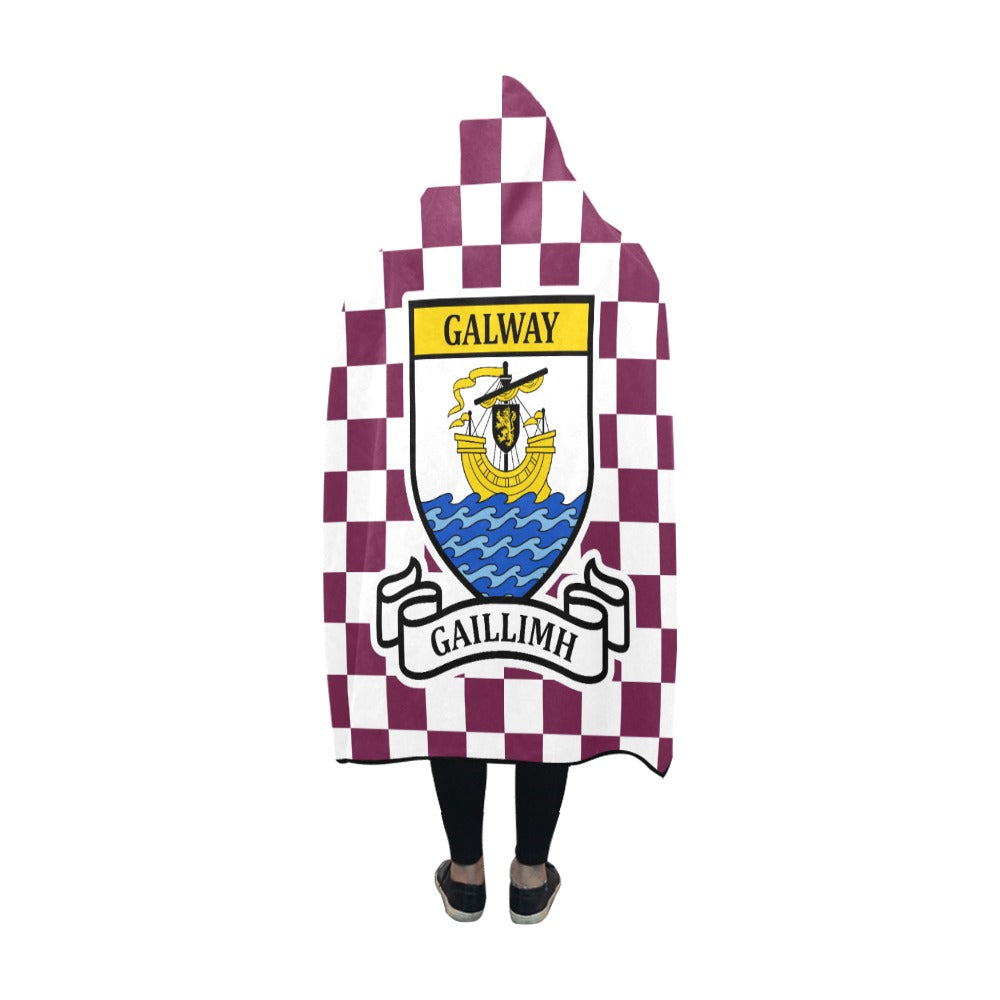 County Galway Premium Chequered Hooded Blanket