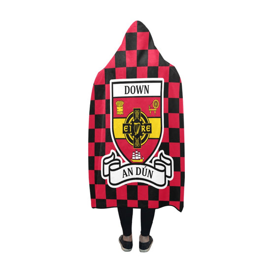 County Down Premium Chequered Hooded Blanket