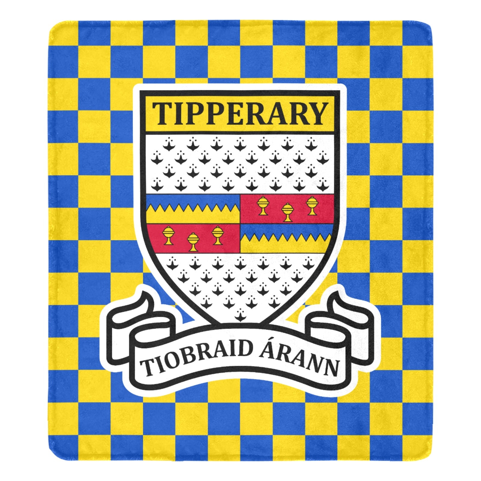 County Tipperary Chequered Ultra-Soft Throw Blanket