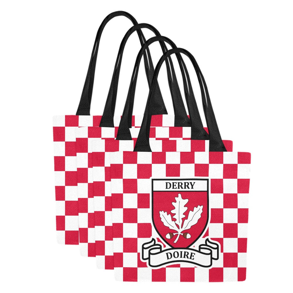 County Derry Chequered Canvas Tote Bag Set