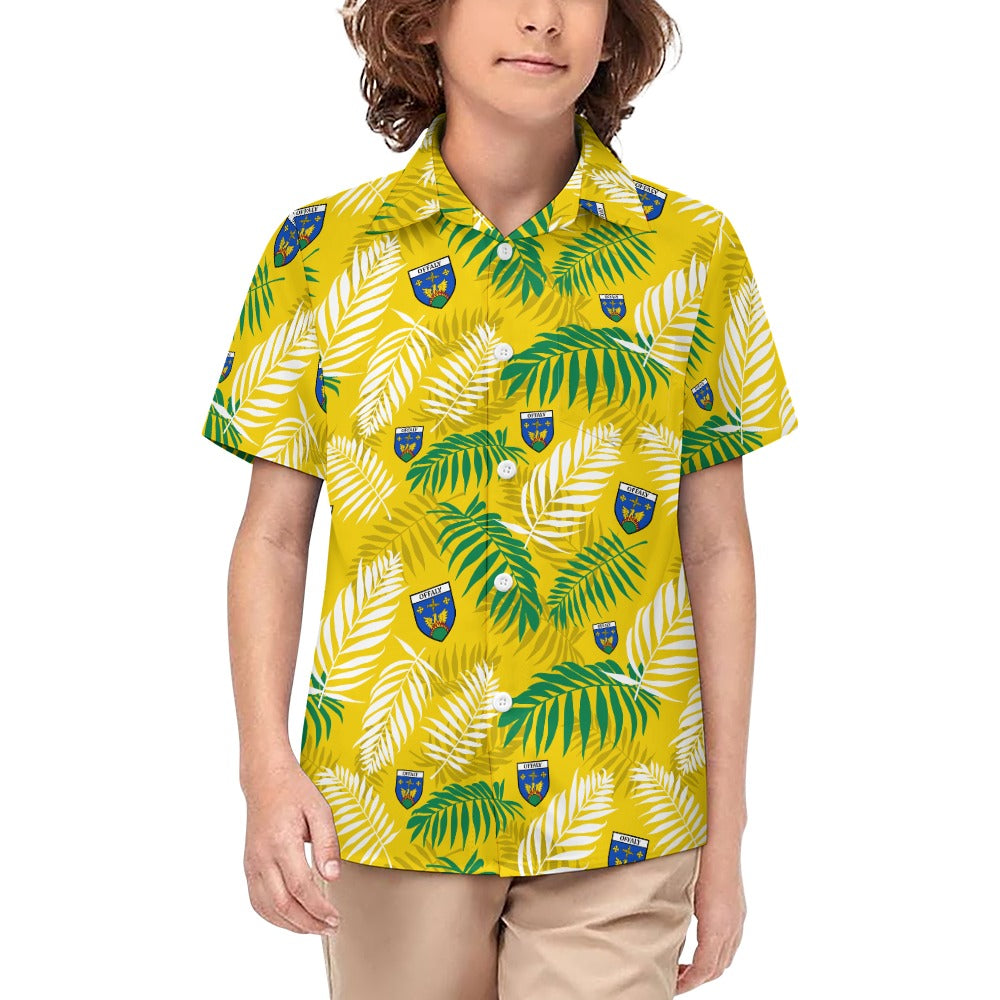 County Offaly Hawaiian Button Up Shirt - Kids