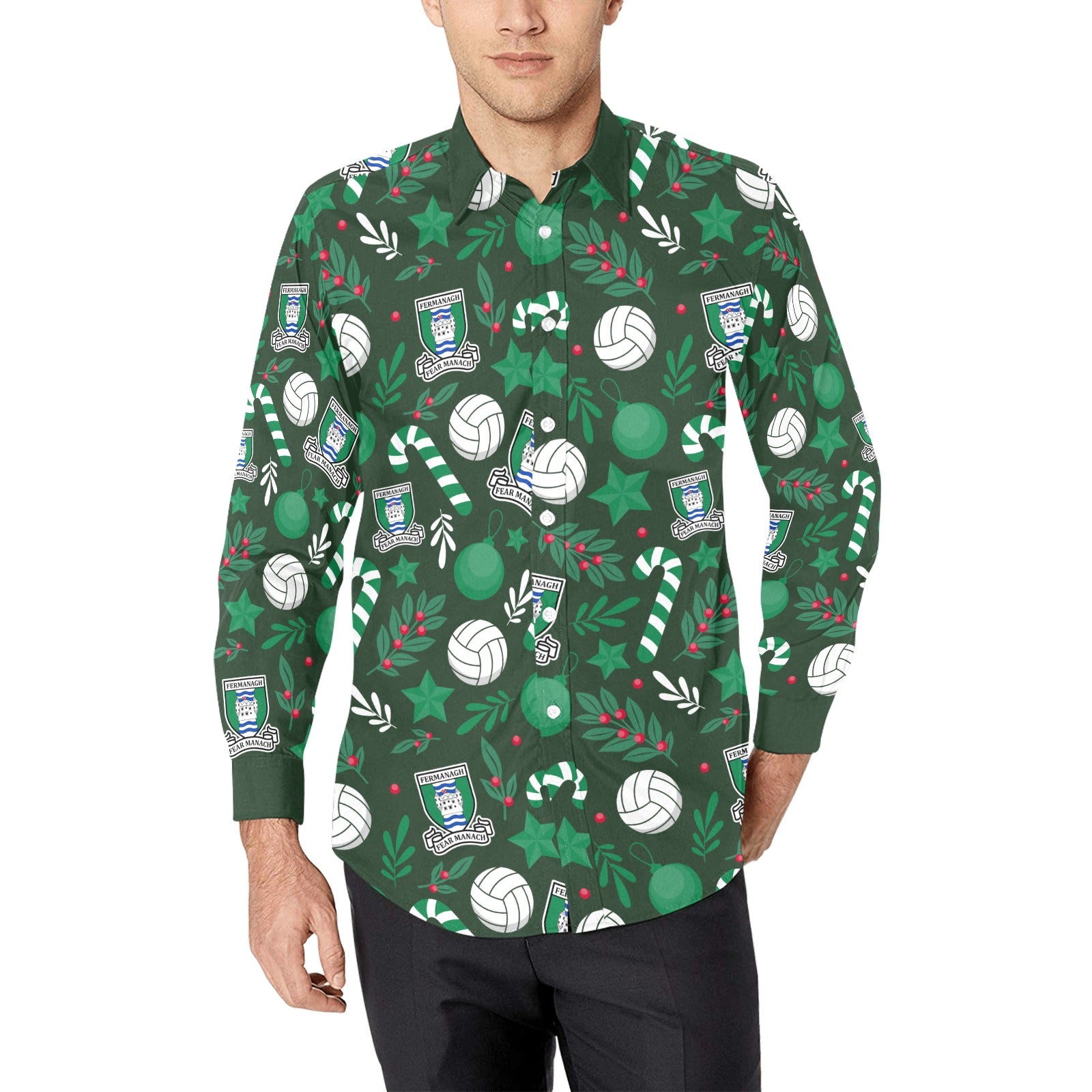 County Fermanagh Christmas Button Up Shirt