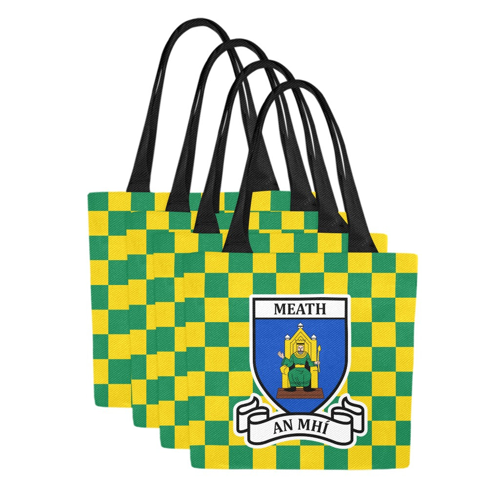 County Meath Chequered Canvas Tote Bag Set