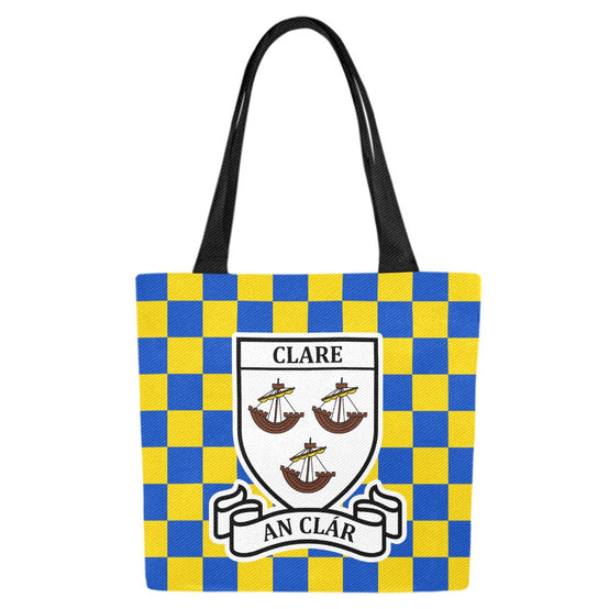 County Clare Chequered Canvas Tote Bag Set