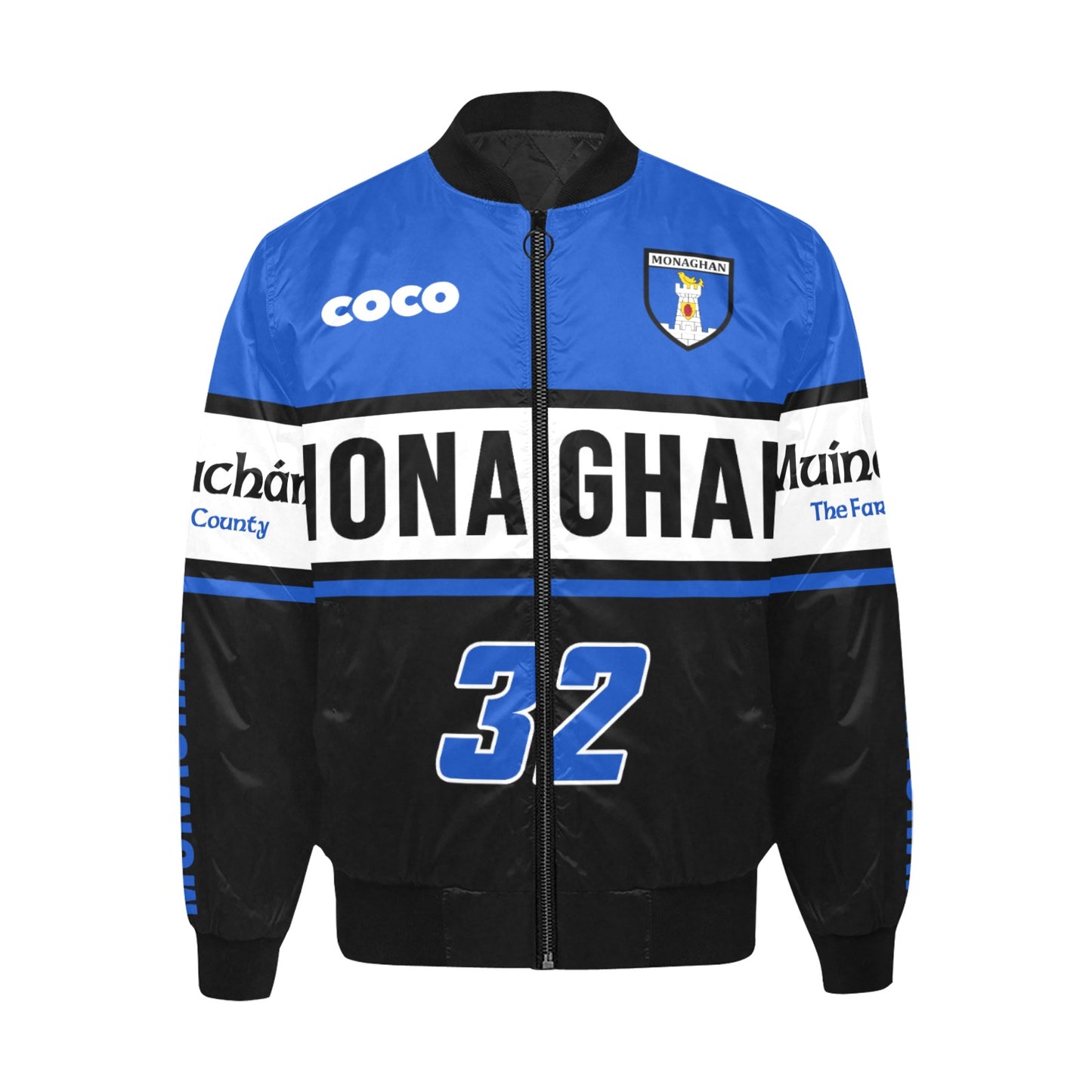 County Monaghan Vintage Quilted Bomber Jacket 5XL