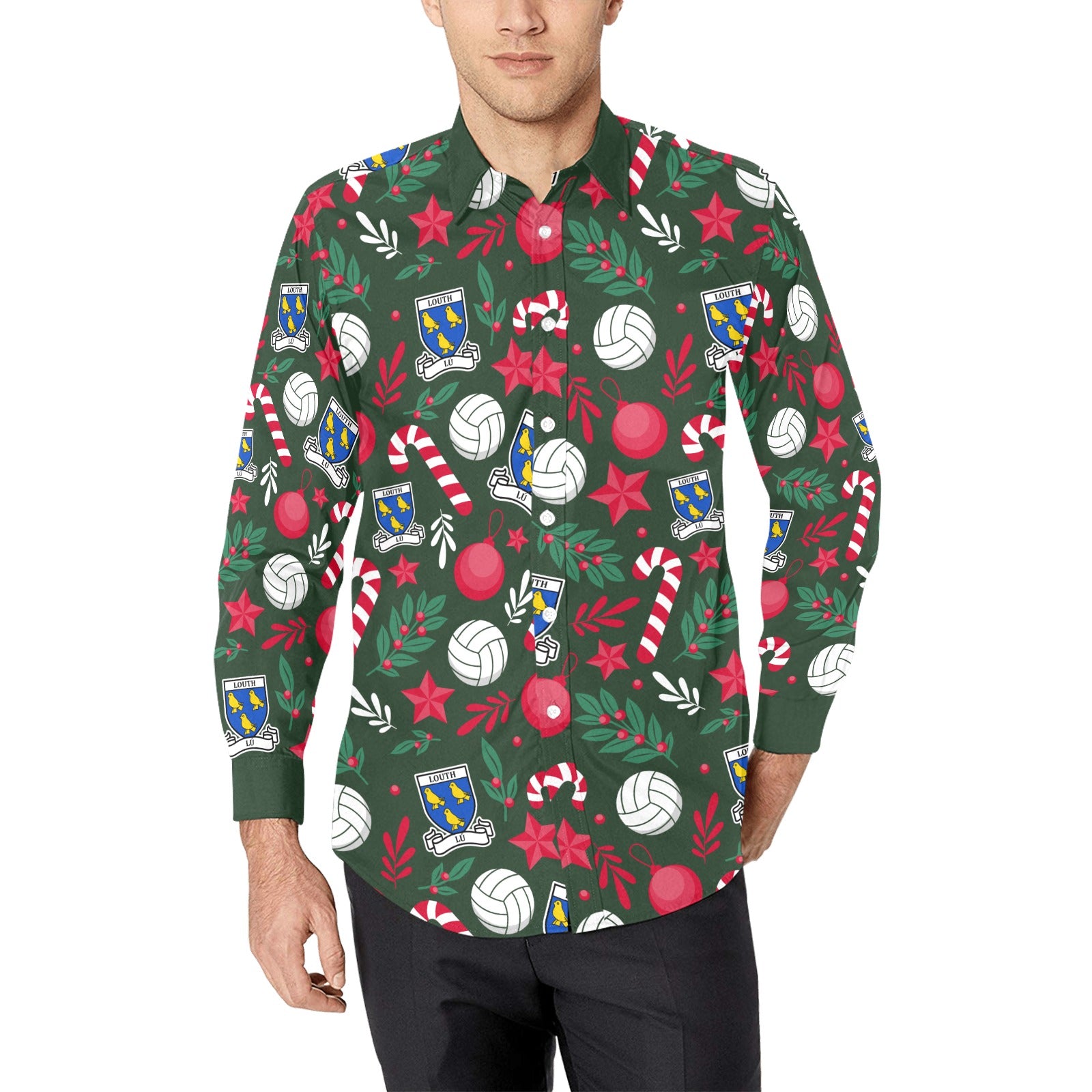 County Louth Christmas Button Up Shirt