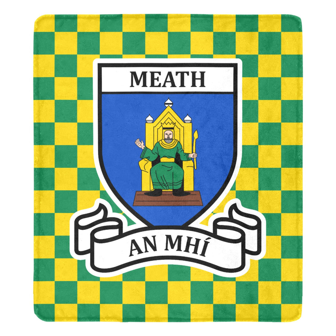 County Meath Chequered Ultra-Soft Throw Blanket