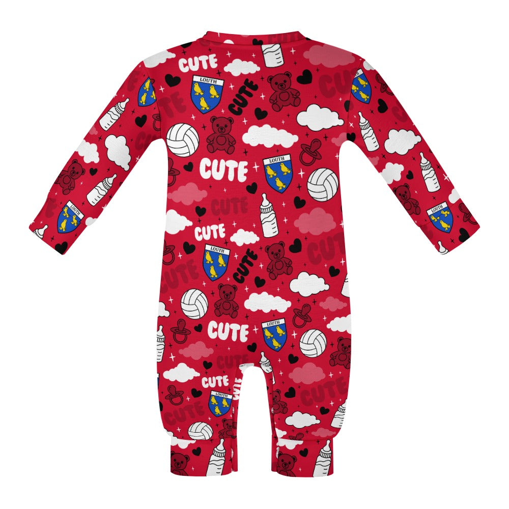 County Louth Cute Baby Sleepsuit