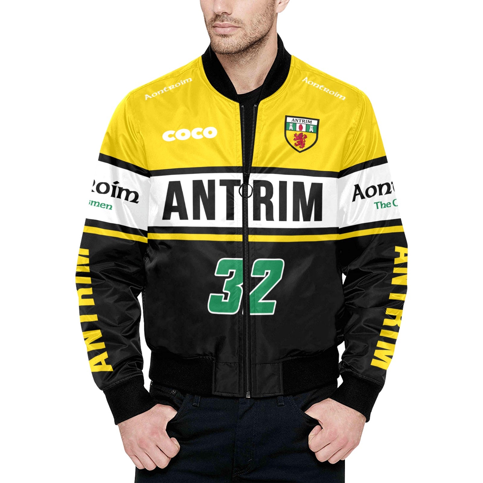 County Antrim Vintage Quilted Bomber Jacket