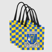 County Roscommon Chequered Canvas Tote Bag Set