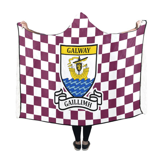 County Galway Premium Chequered Hooded Blanket