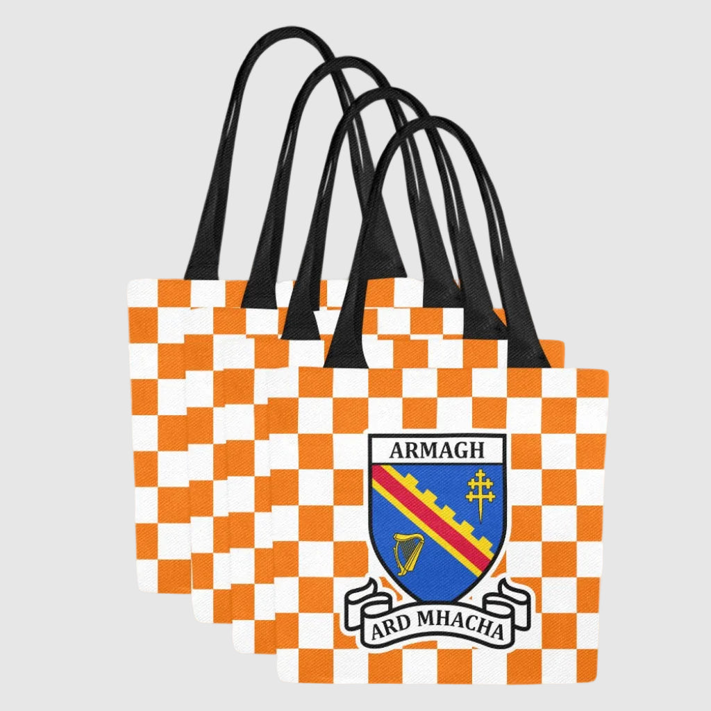 County Armagh Chequered Canvas Tote Bag Set