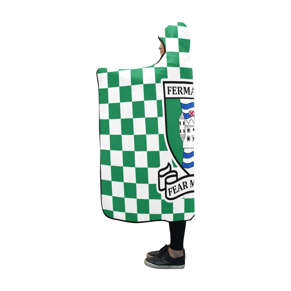 County Fermanagh Premium Chequered Hooded Blanket