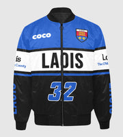 County Laois Vintage Quilted Bomber Jacket
