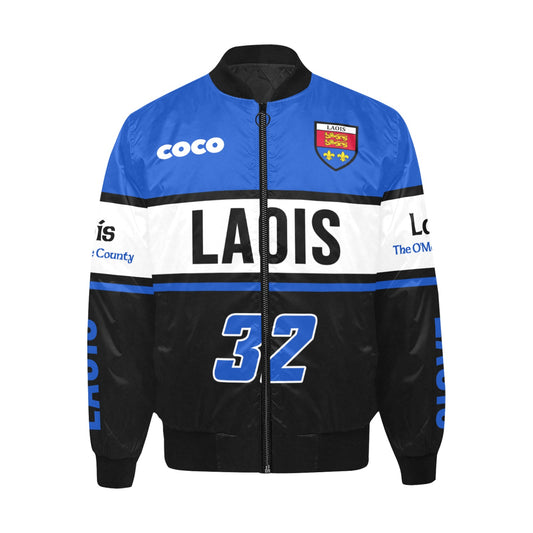 County Laois Vintage Quilted Bomber Jacket 5XL