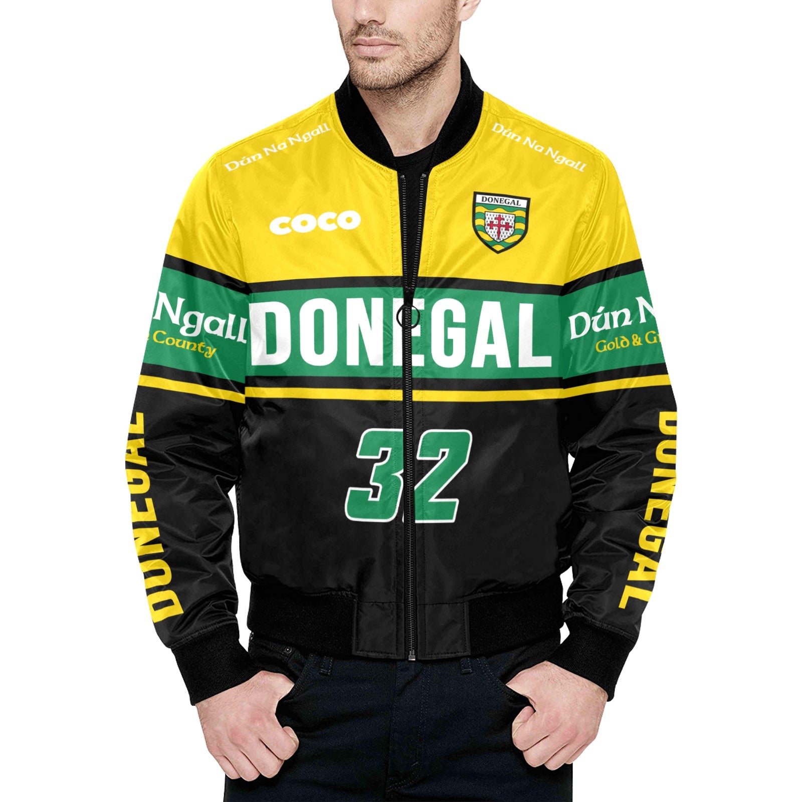 County Donegal Vintage Quilted Bomber Jacket