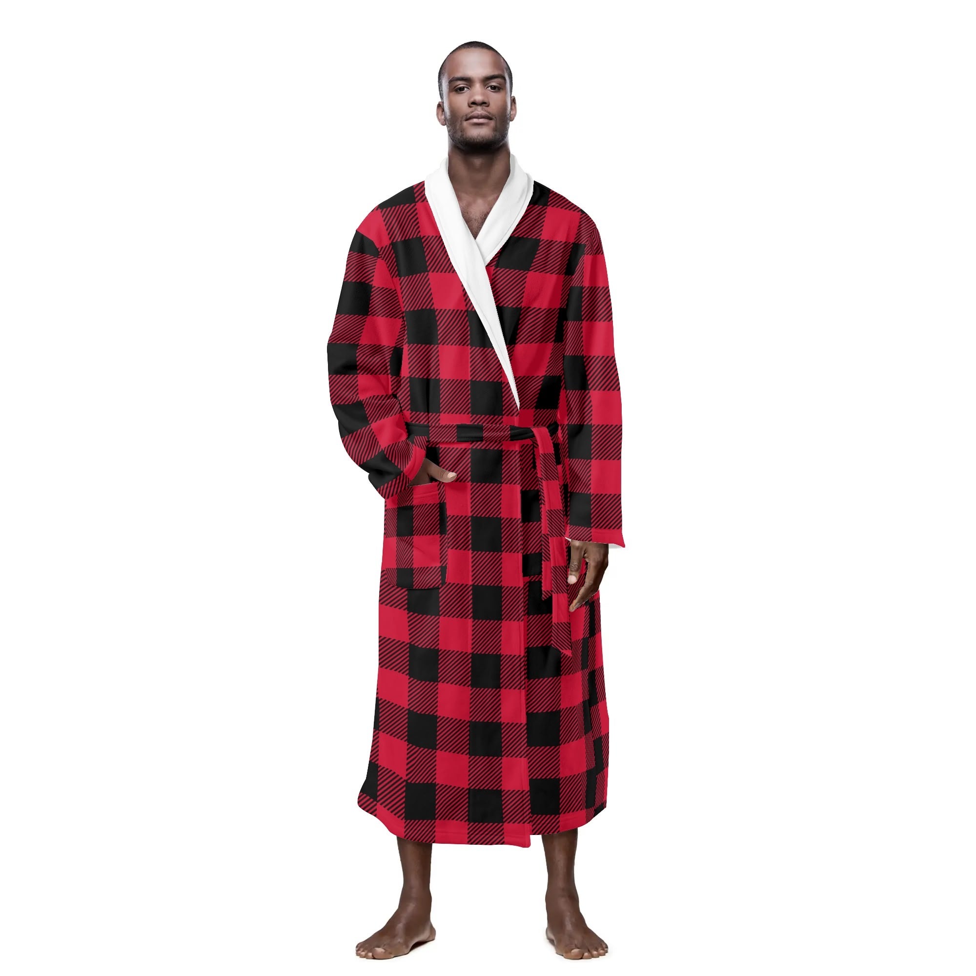 County Down Men's Plaid Robe