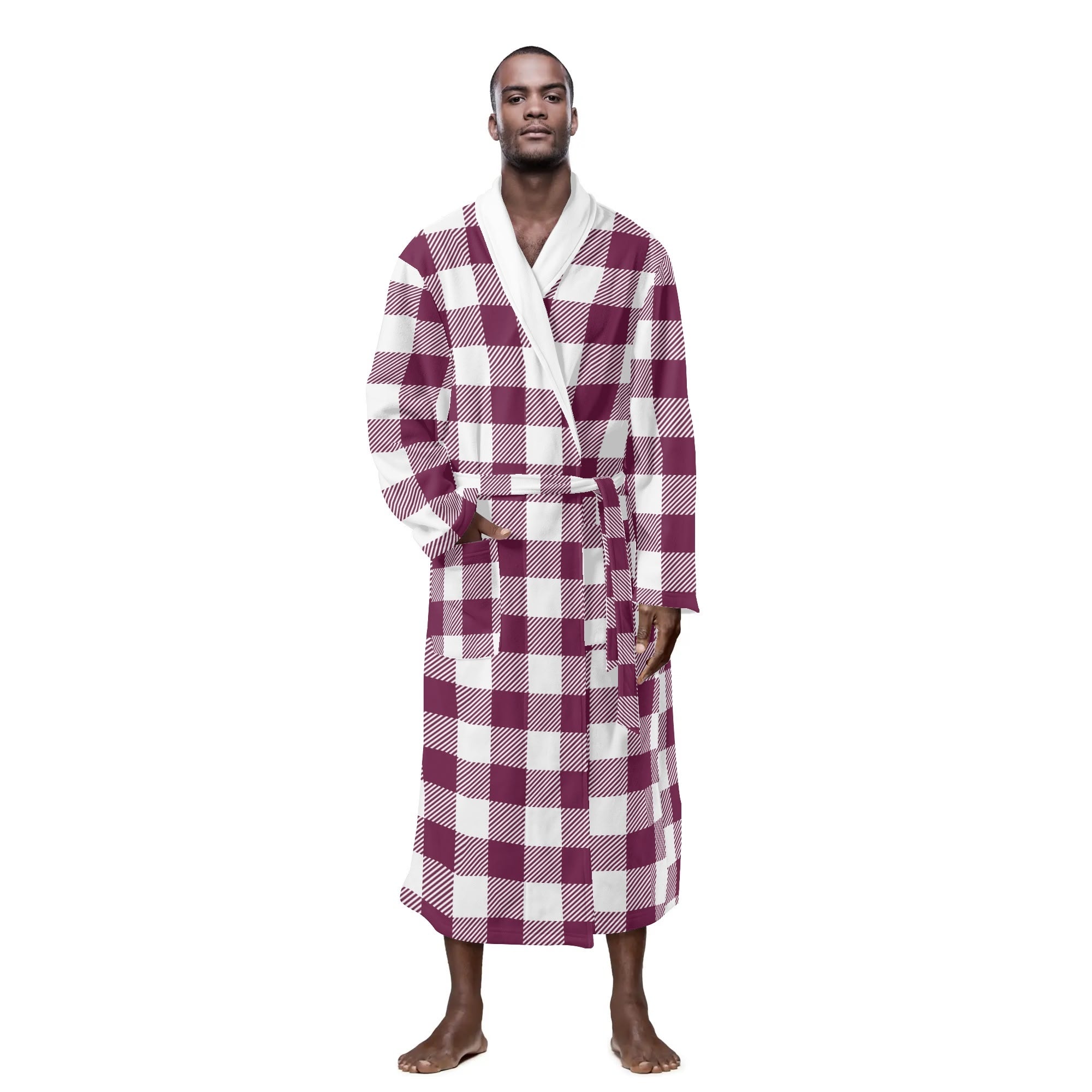 County Galway Men's Plaid Robe