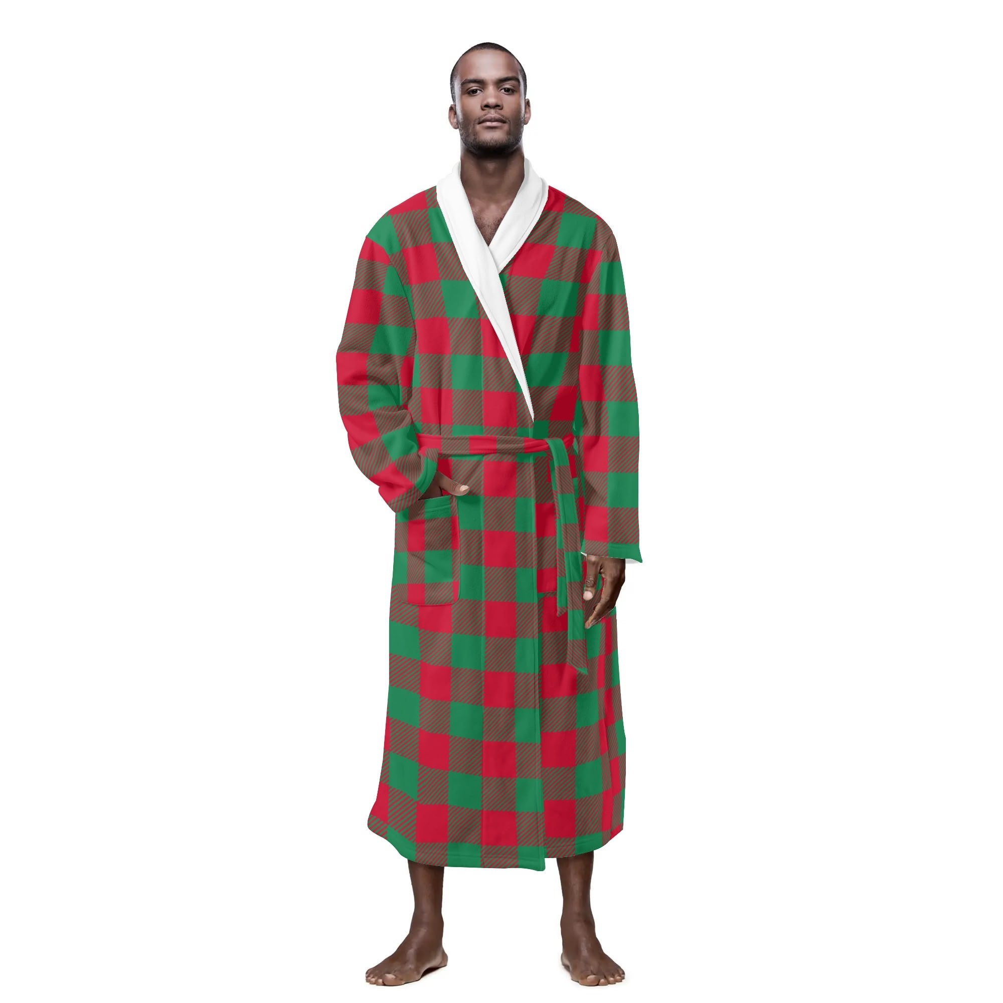 County Mayo Men's Plaid Robe