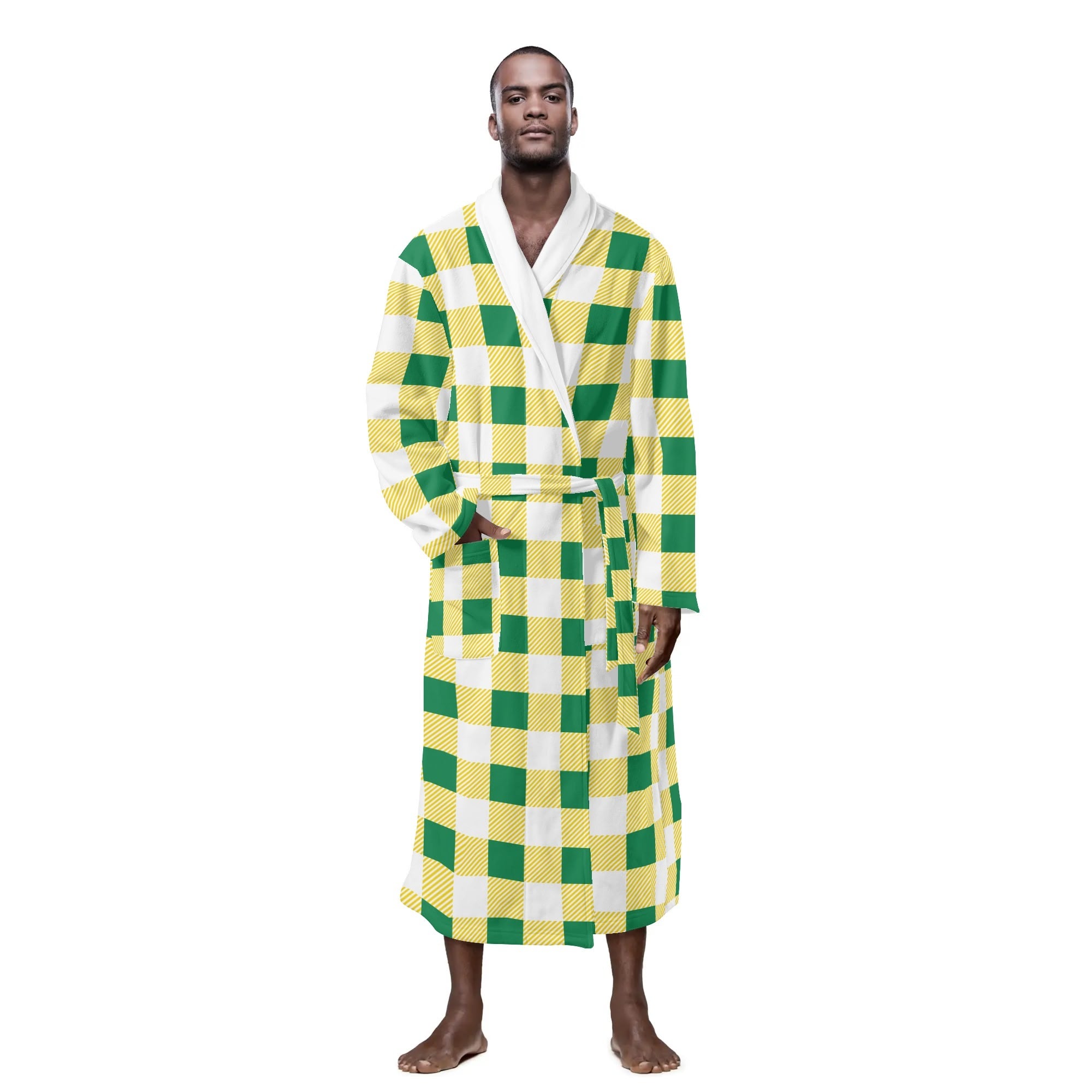 County Offaly Men's Plaid Robe