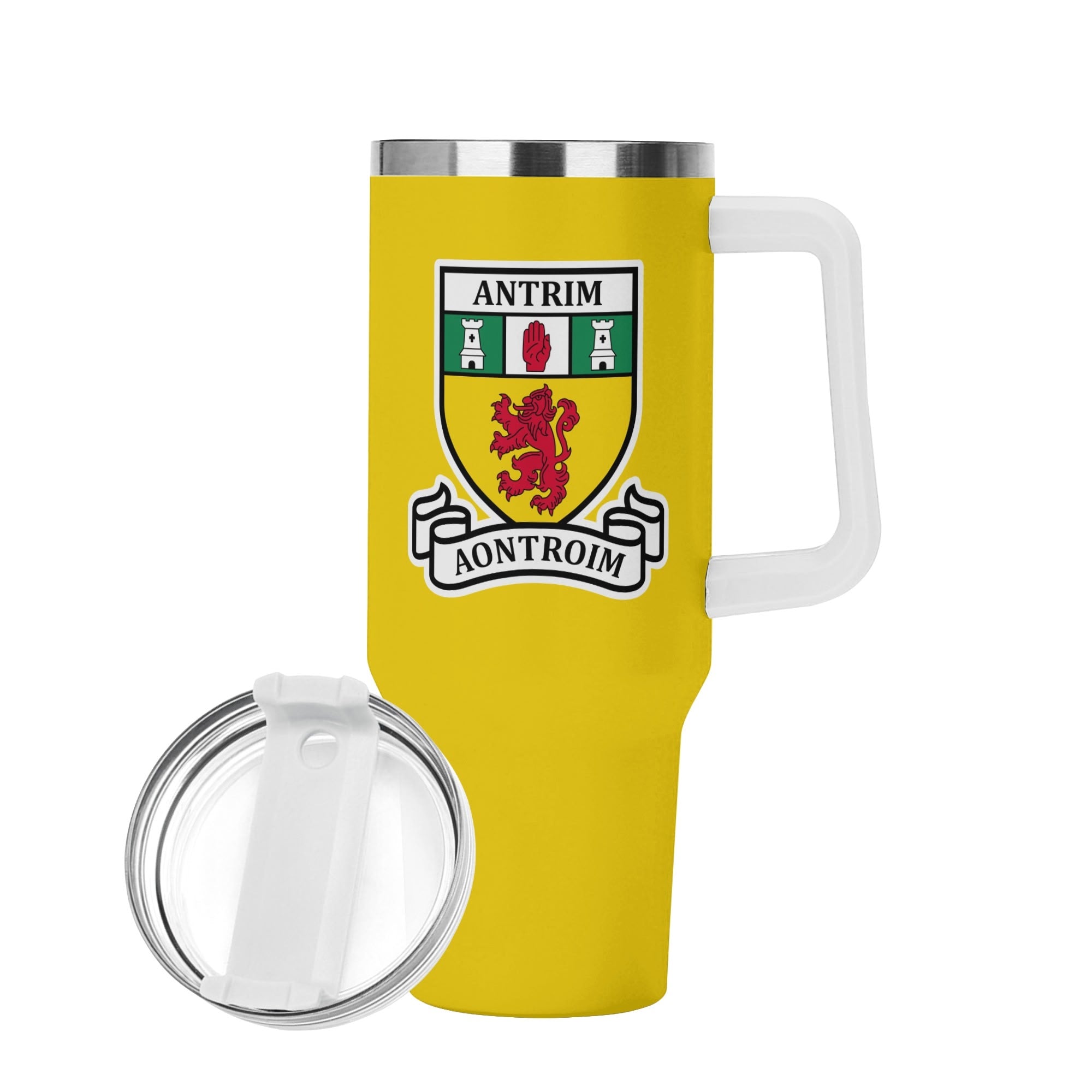 County Antrim Yellow 40oz Travel Tumbler