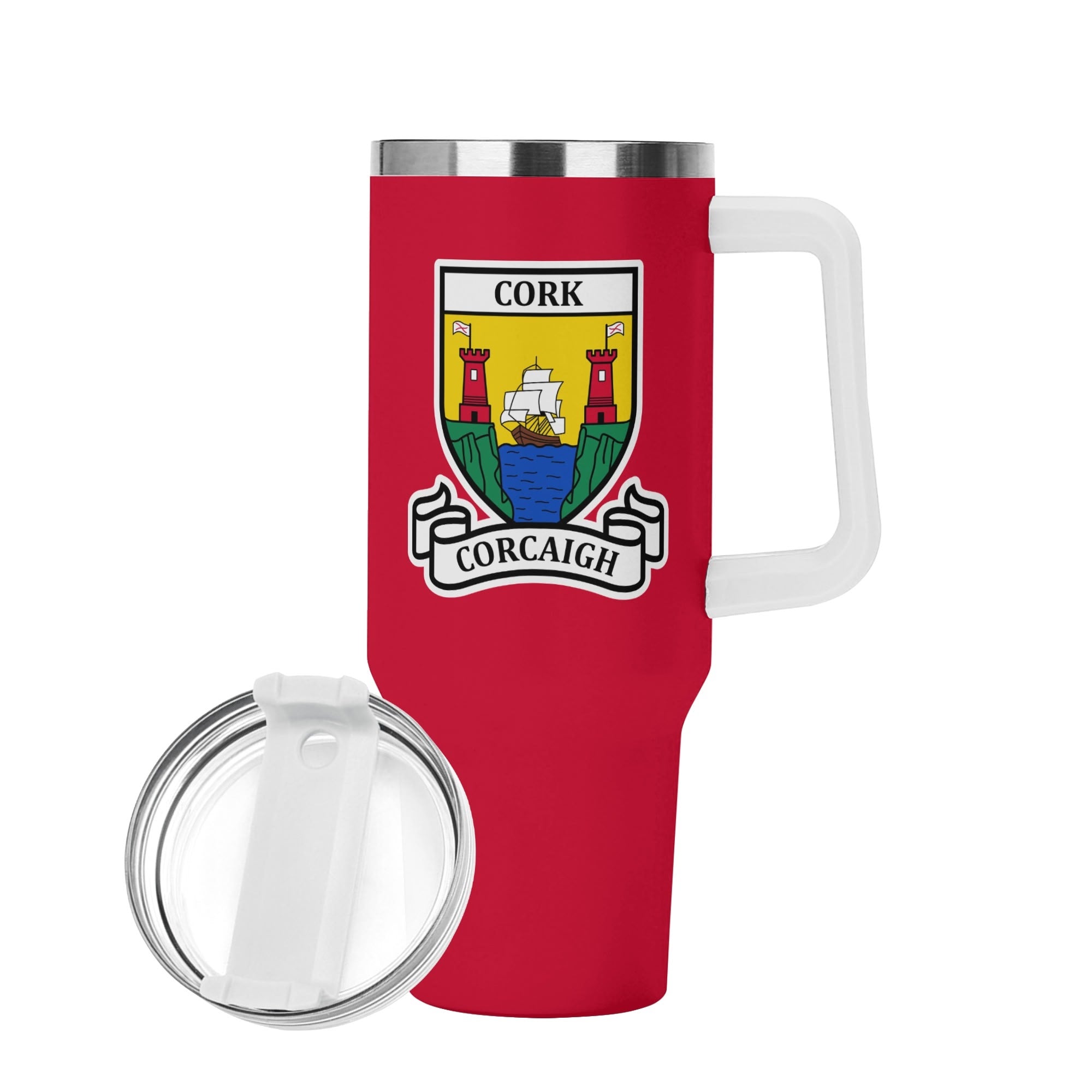 County Cork Red 40oz Travel Tumbler