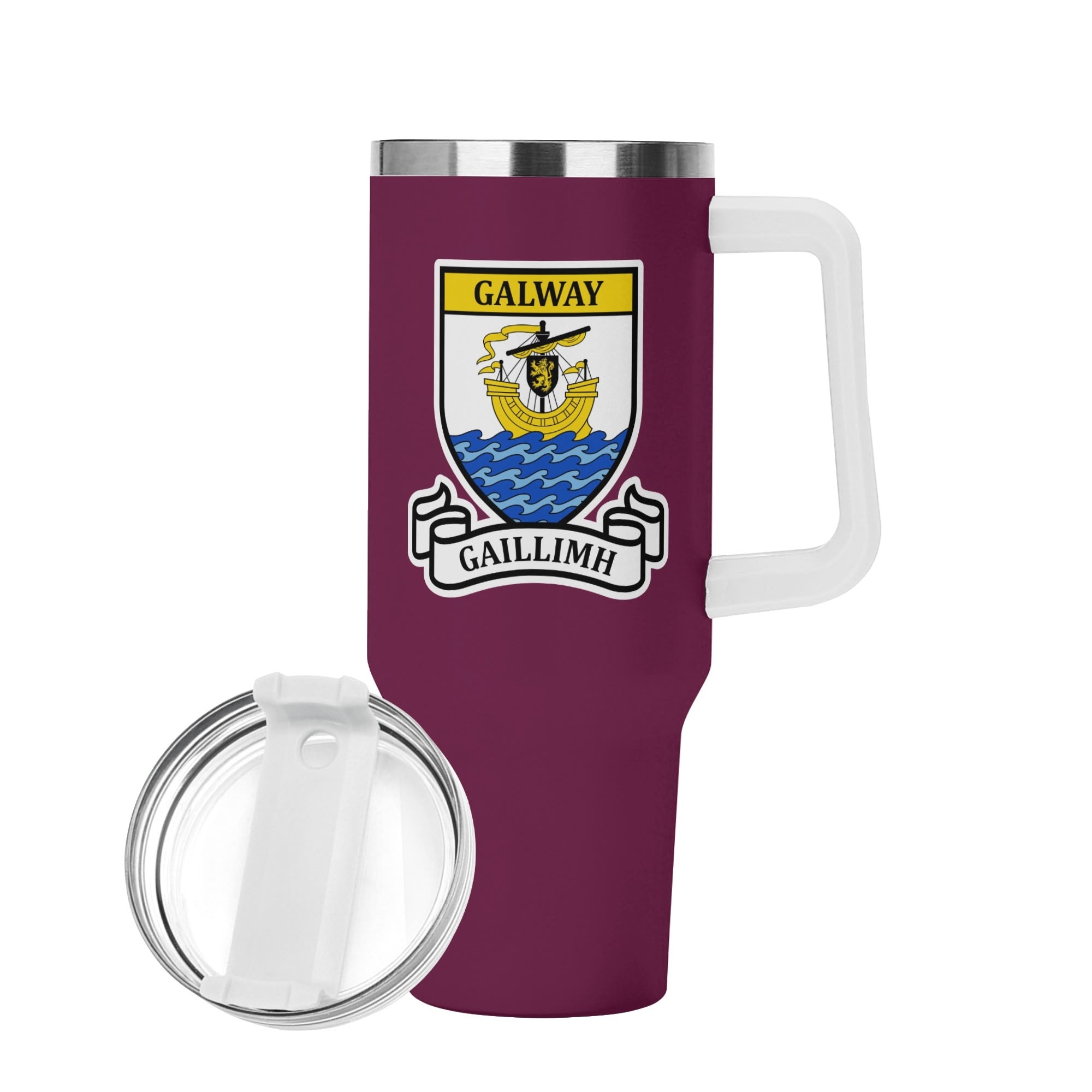 County Galway Maroon 40oz Travel Tumbler