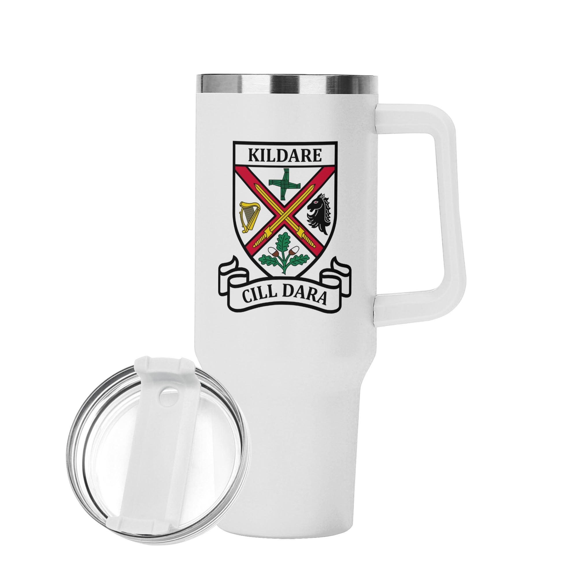 County Kildare White 40oz Travel Tumbler