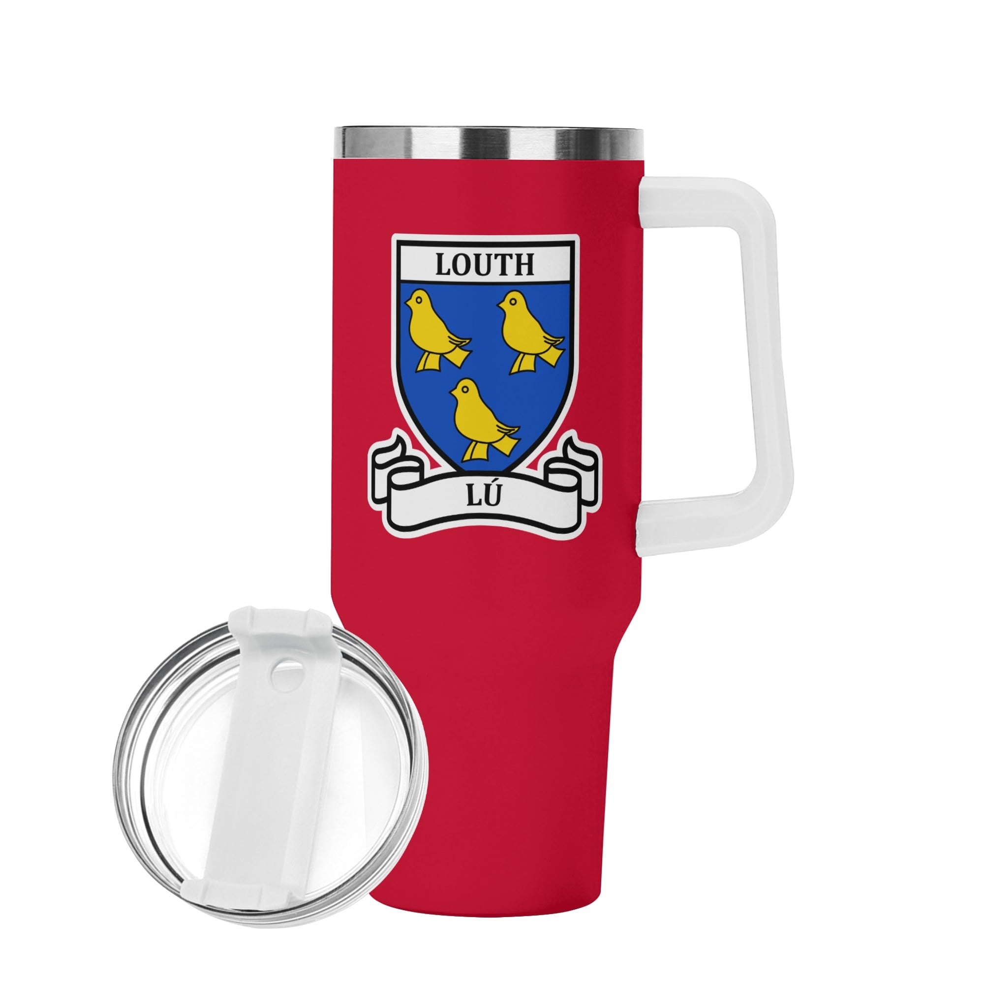 County Louth Red 40oz Travel Tumbler