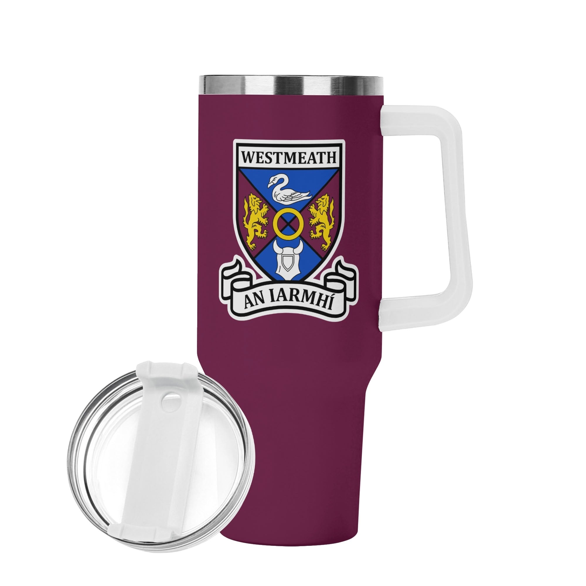 County Westmeath Maroon 40oz Travel Tumbler