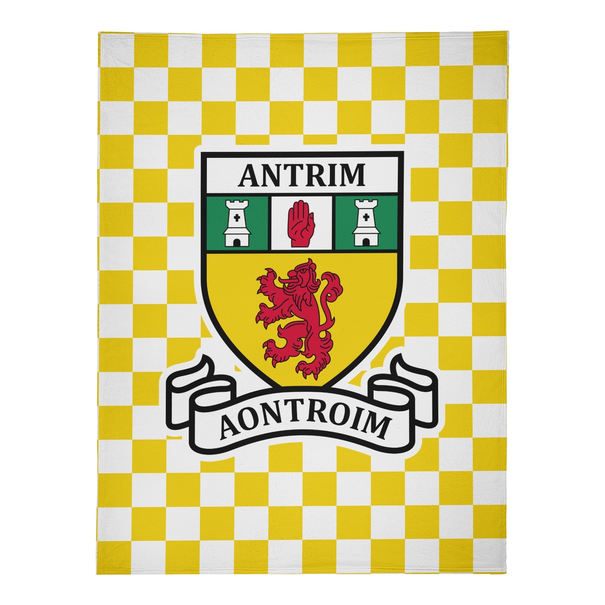 County Antrim Chequered Fleece Blanket M