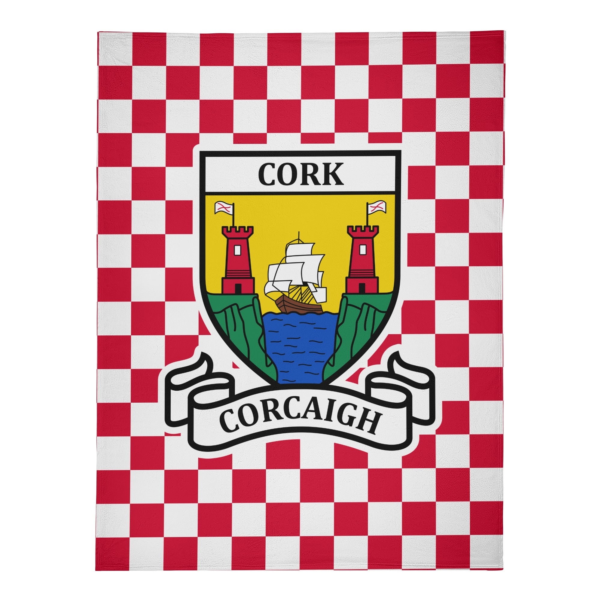 County Cork Chequered Fleece Blanket M