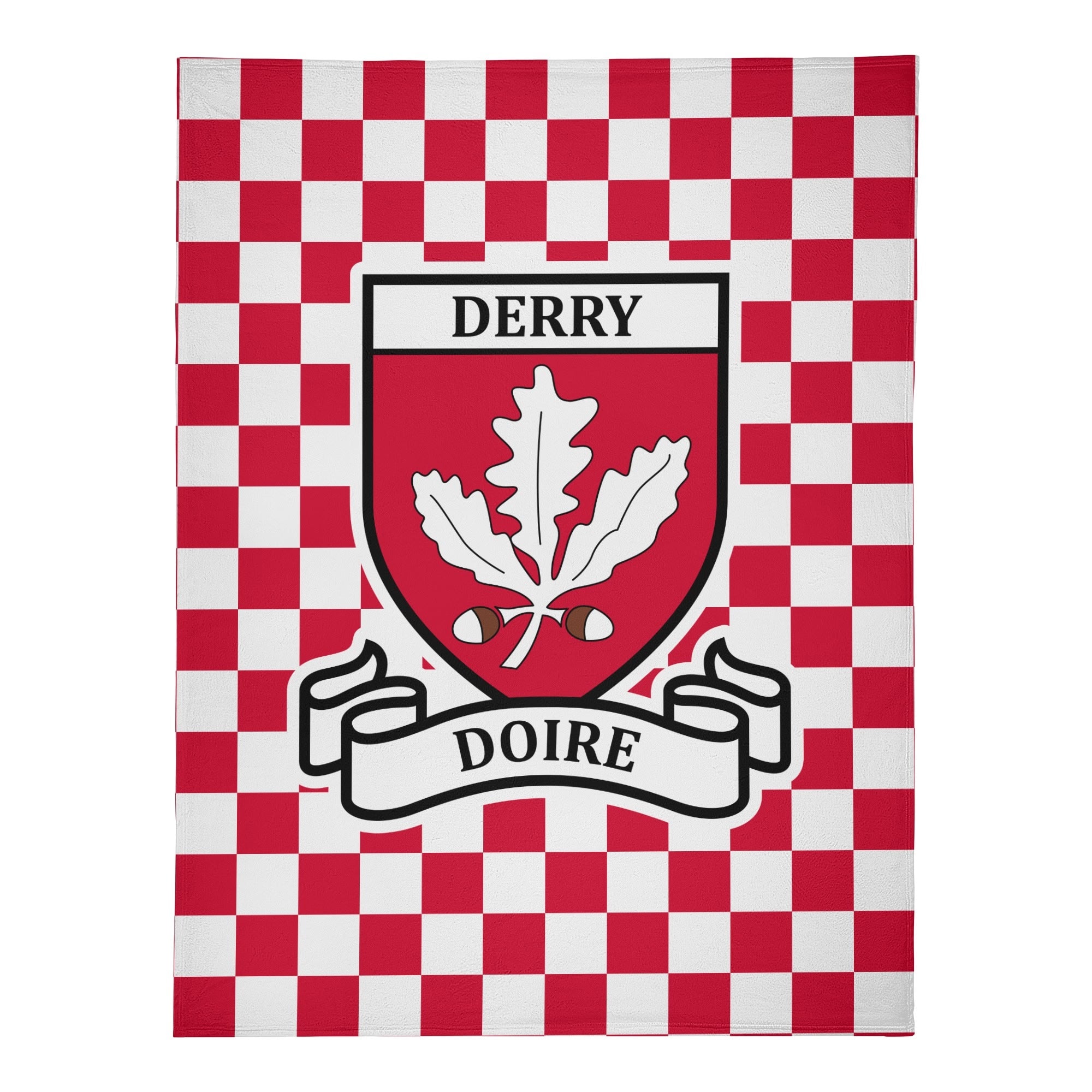 County Derry Chequered Fleece Blanket M