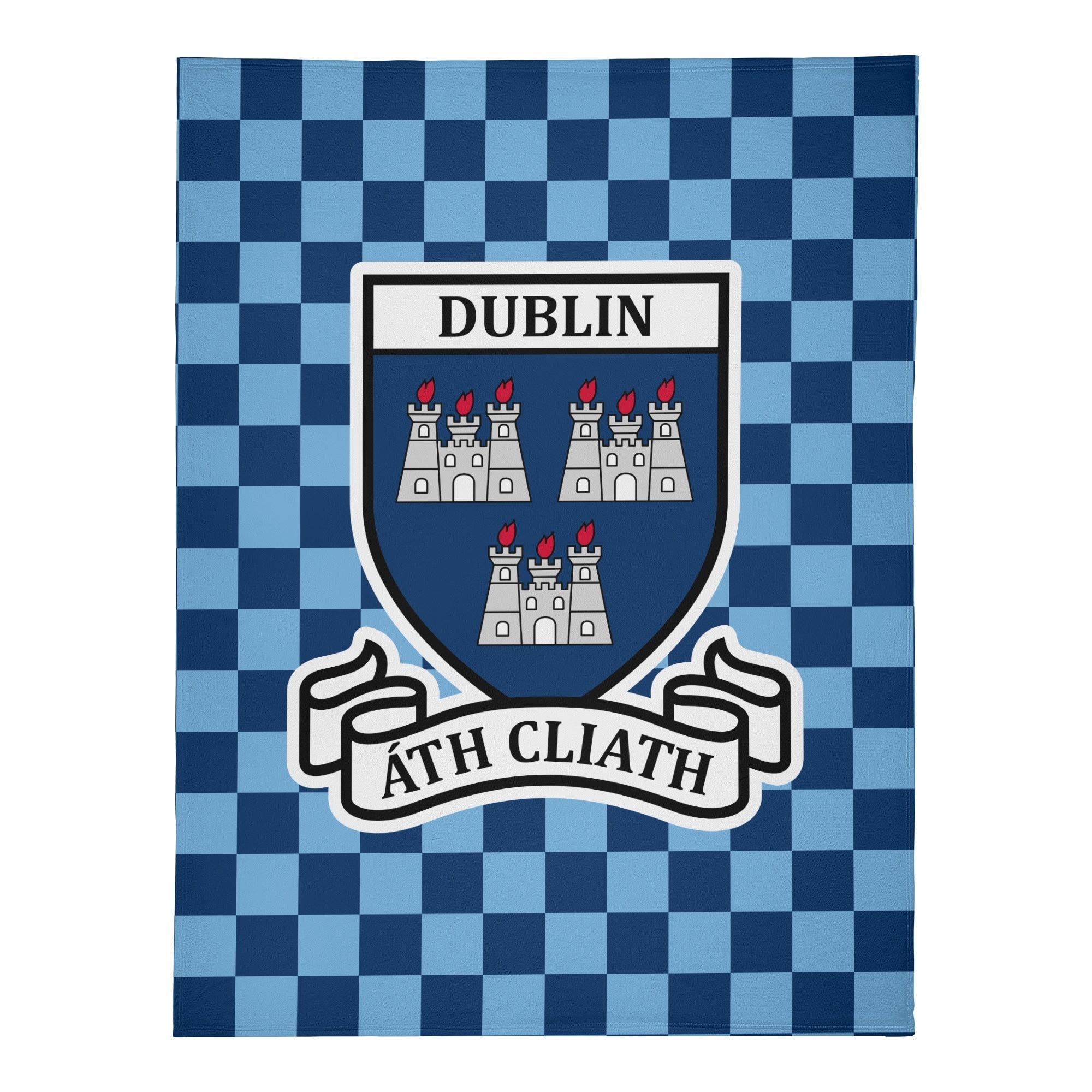 County Dublin Chequered Fleece Blanket M