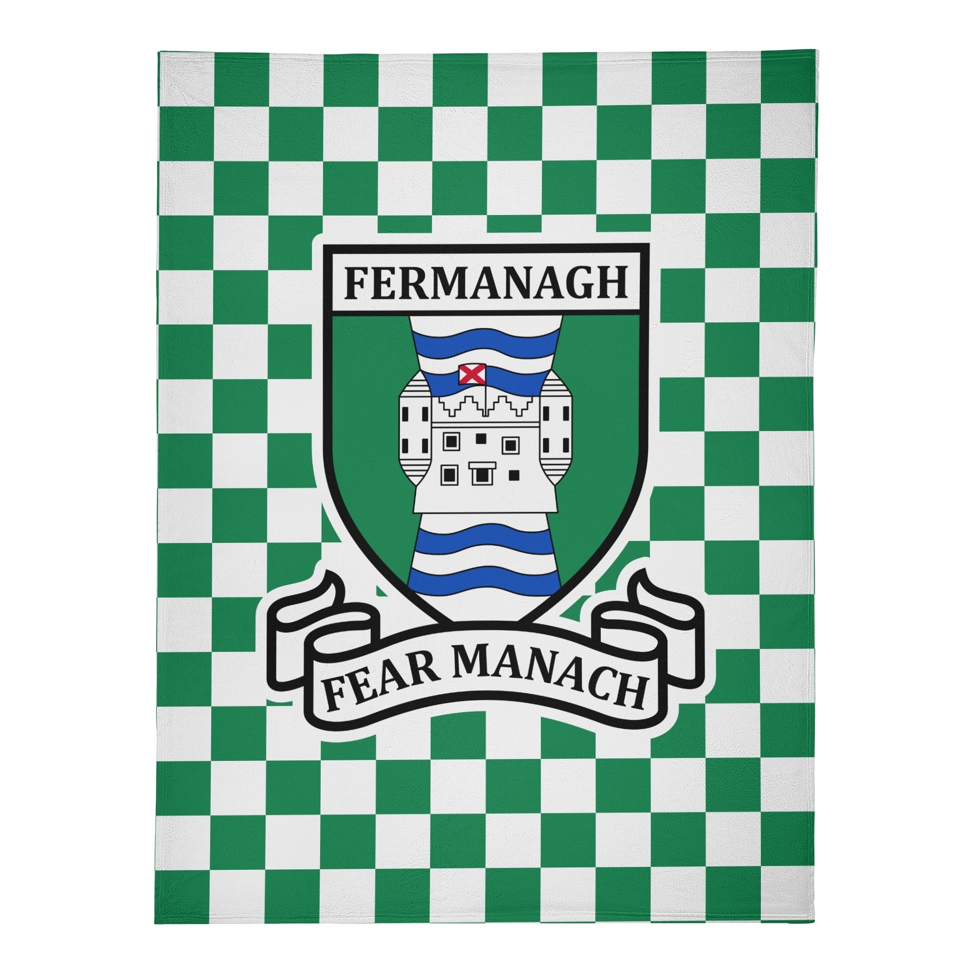 County Fermanagh Chequered Fleece Blanket M