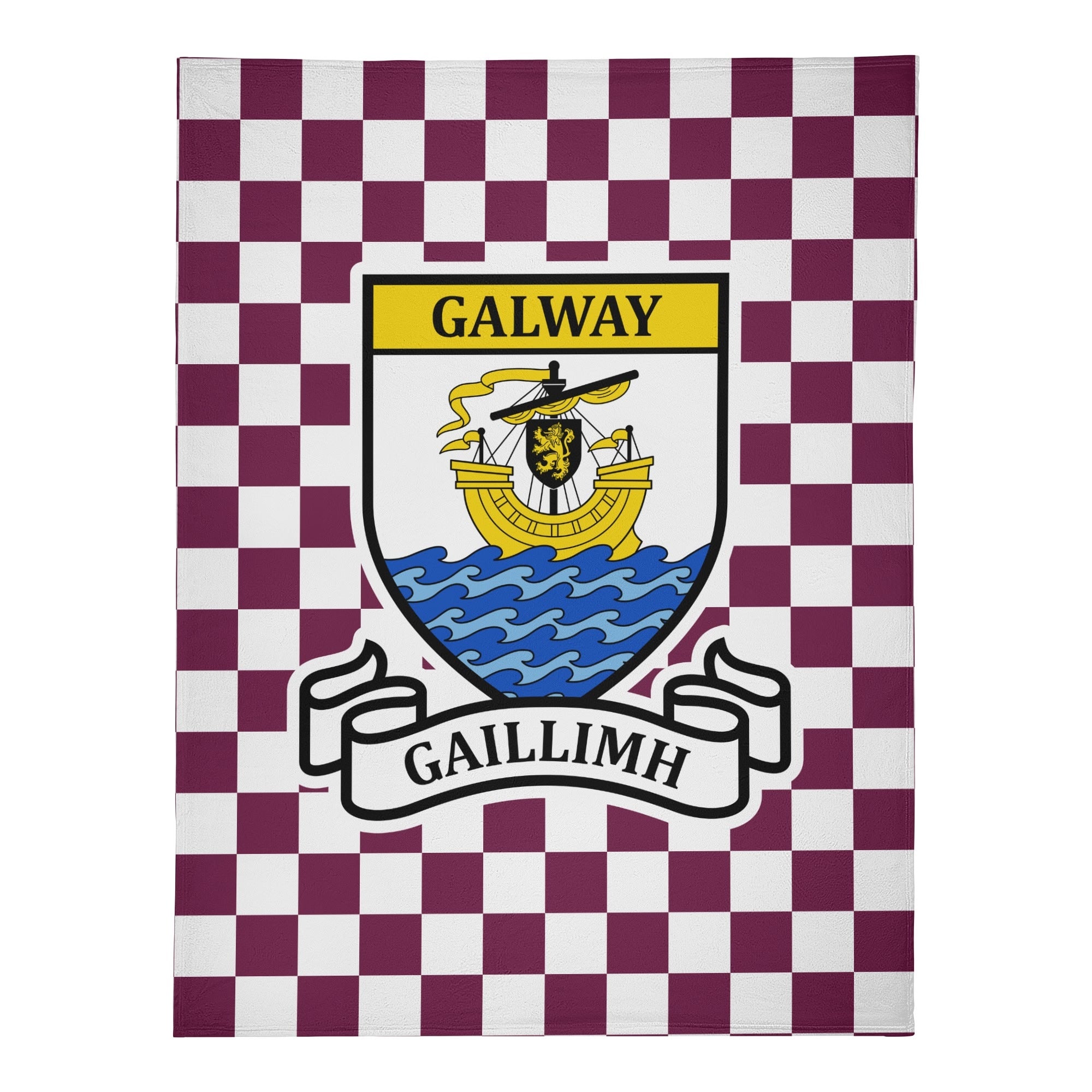 County Galway Chequered Fleece Blanket M