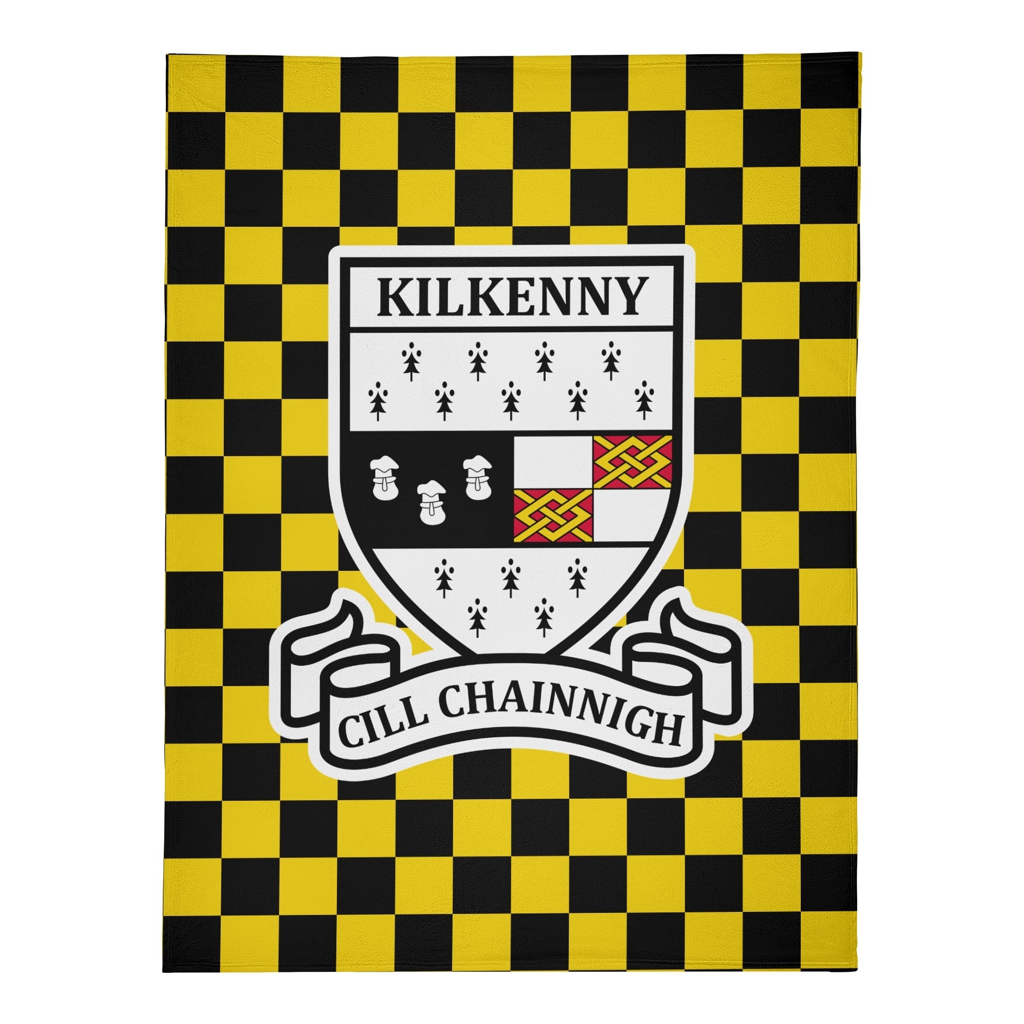 County Kilkenny Chequered Fleece Blanket M