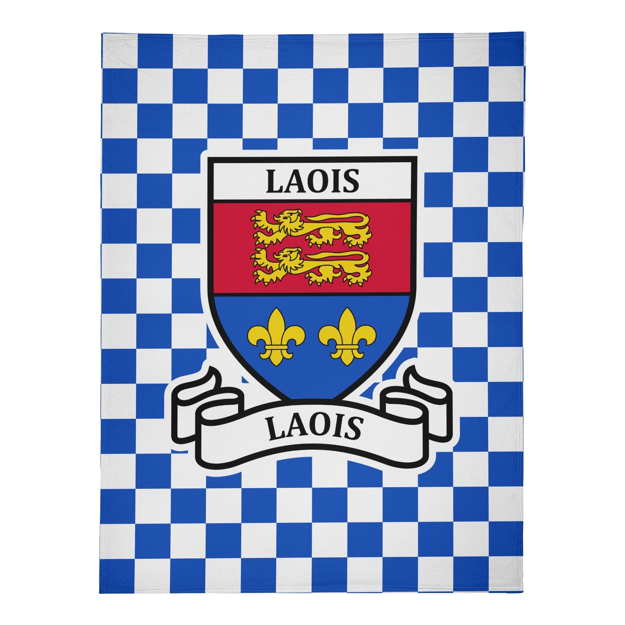 County Laois Chequered Fleece Blanket M